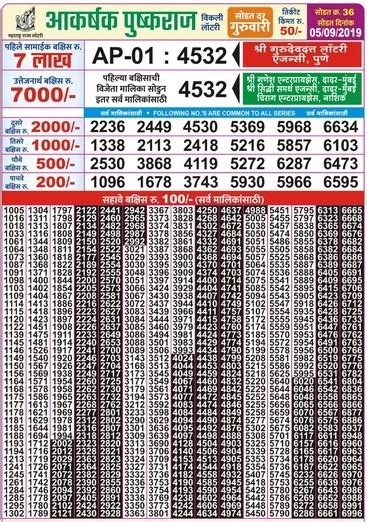 maharashtra akarshak pushkraj weekly draw|Maharashtra Akarshak Pushkraj Results 22.8.2024 Draw.